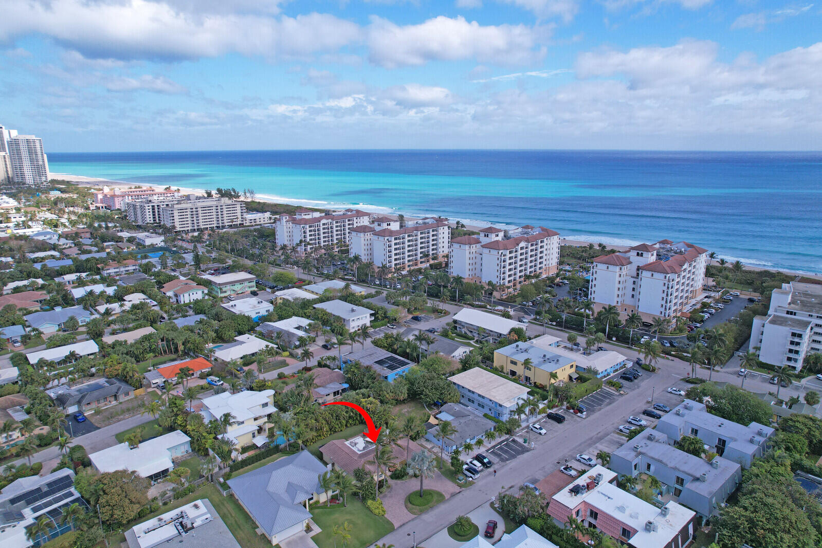 an aerial view of a city