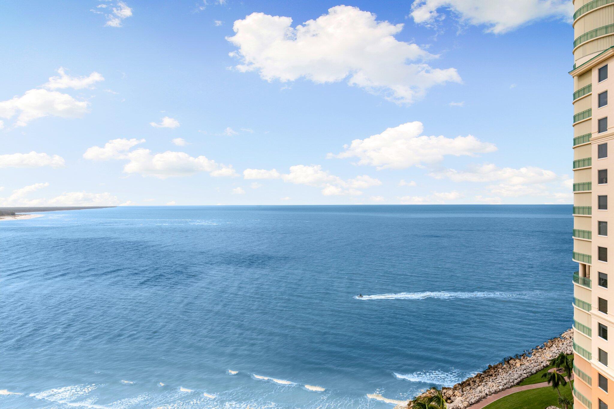 a view of outdoor space and ocean view