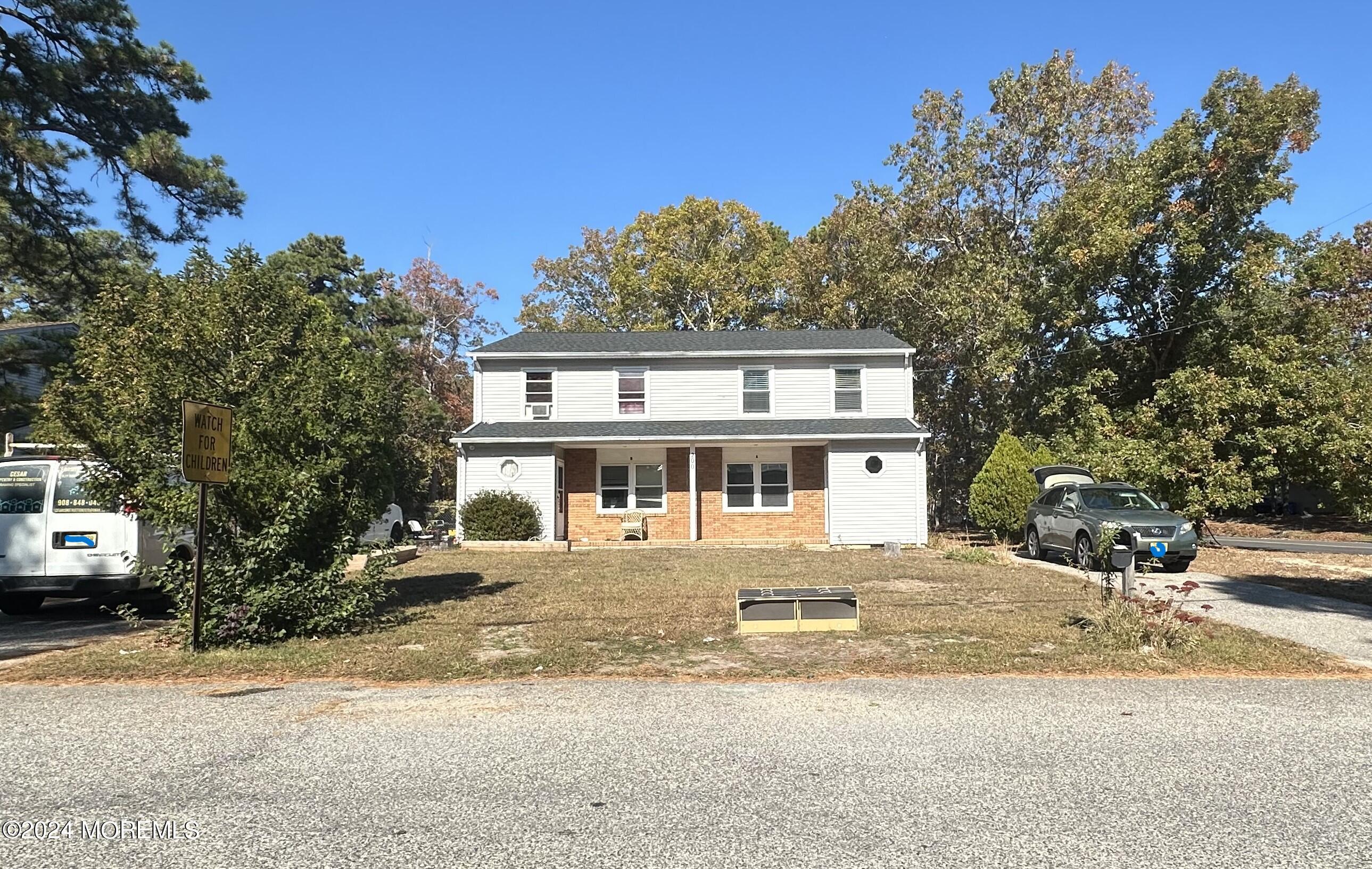 a front view of a house