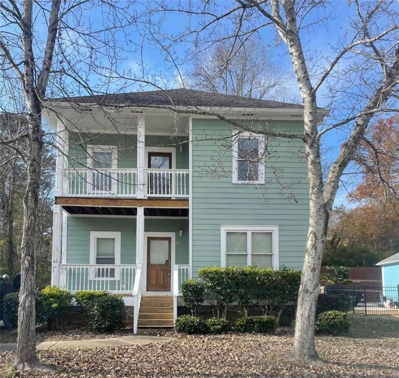 a front view of a house