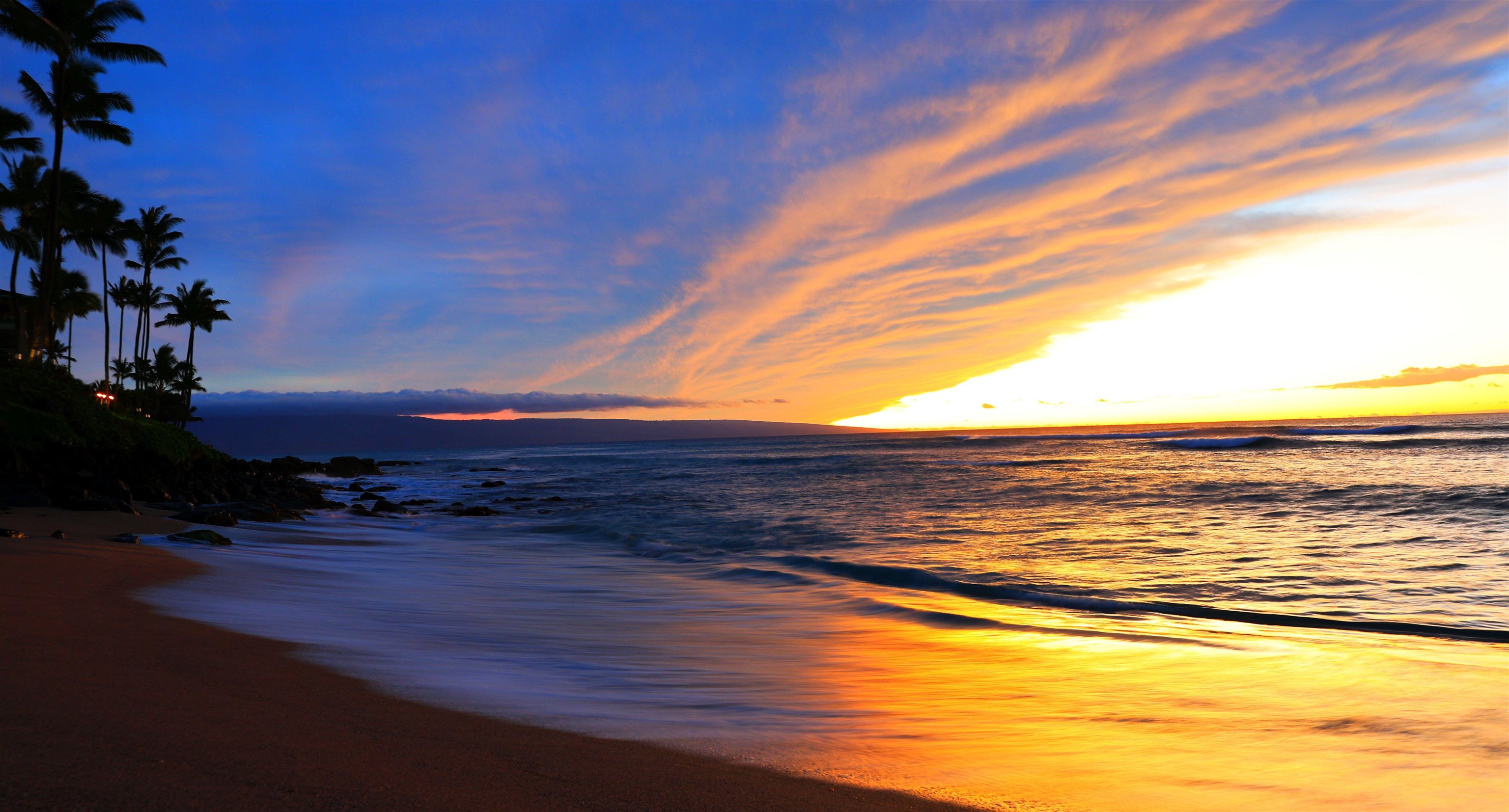 a view of an ocean and beach