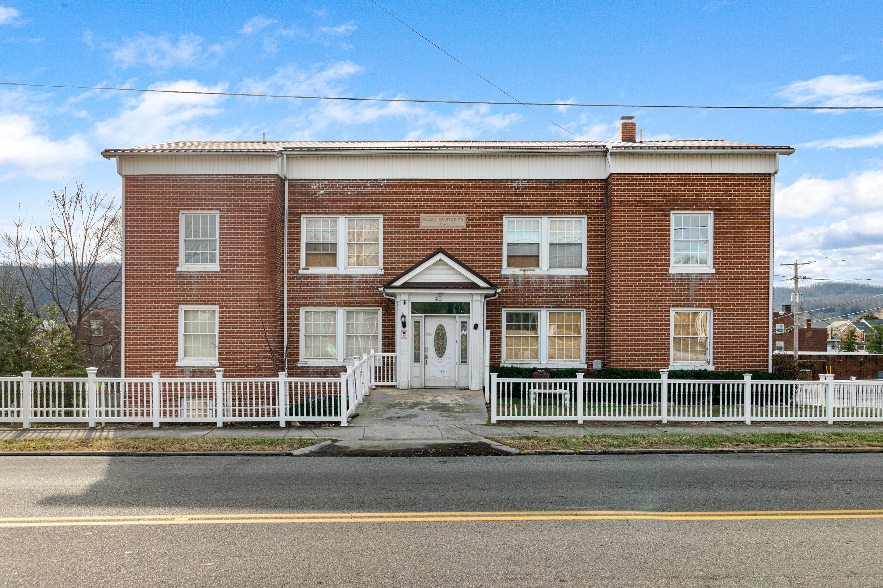 front view of a house with a porch