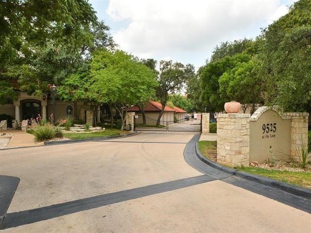 an outdoor view with patio