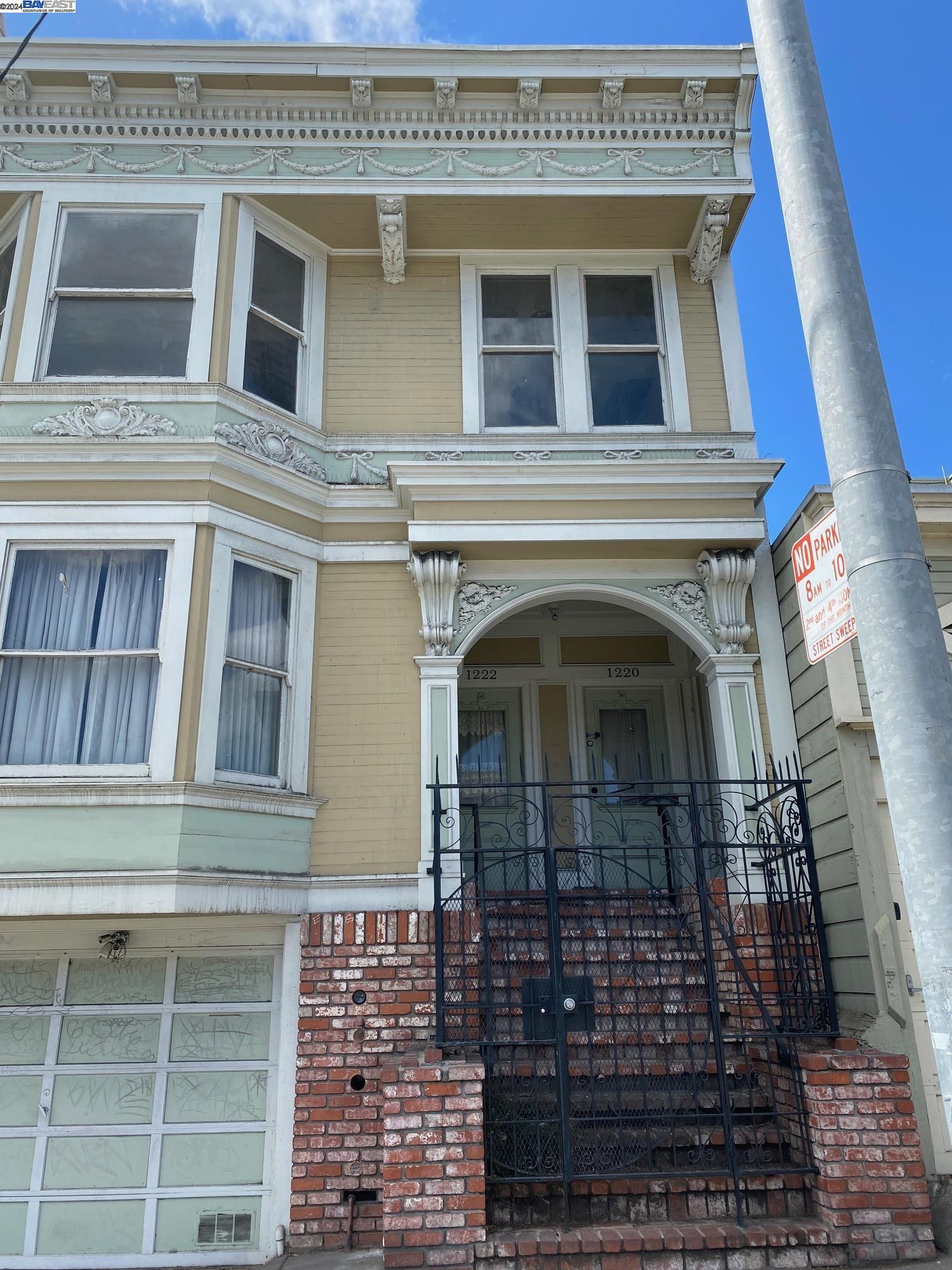 a view of a building with a window