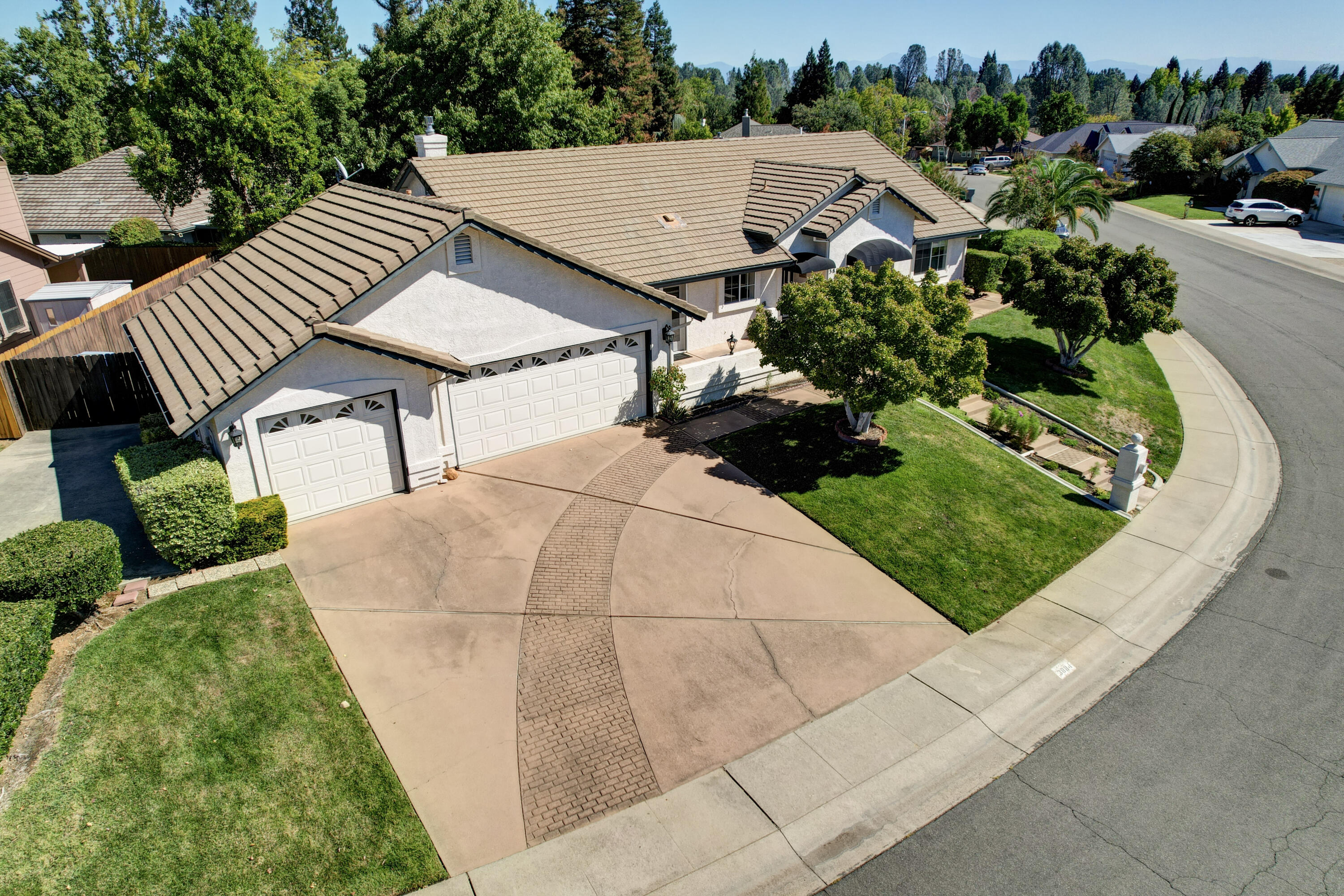 a aerial view of a house