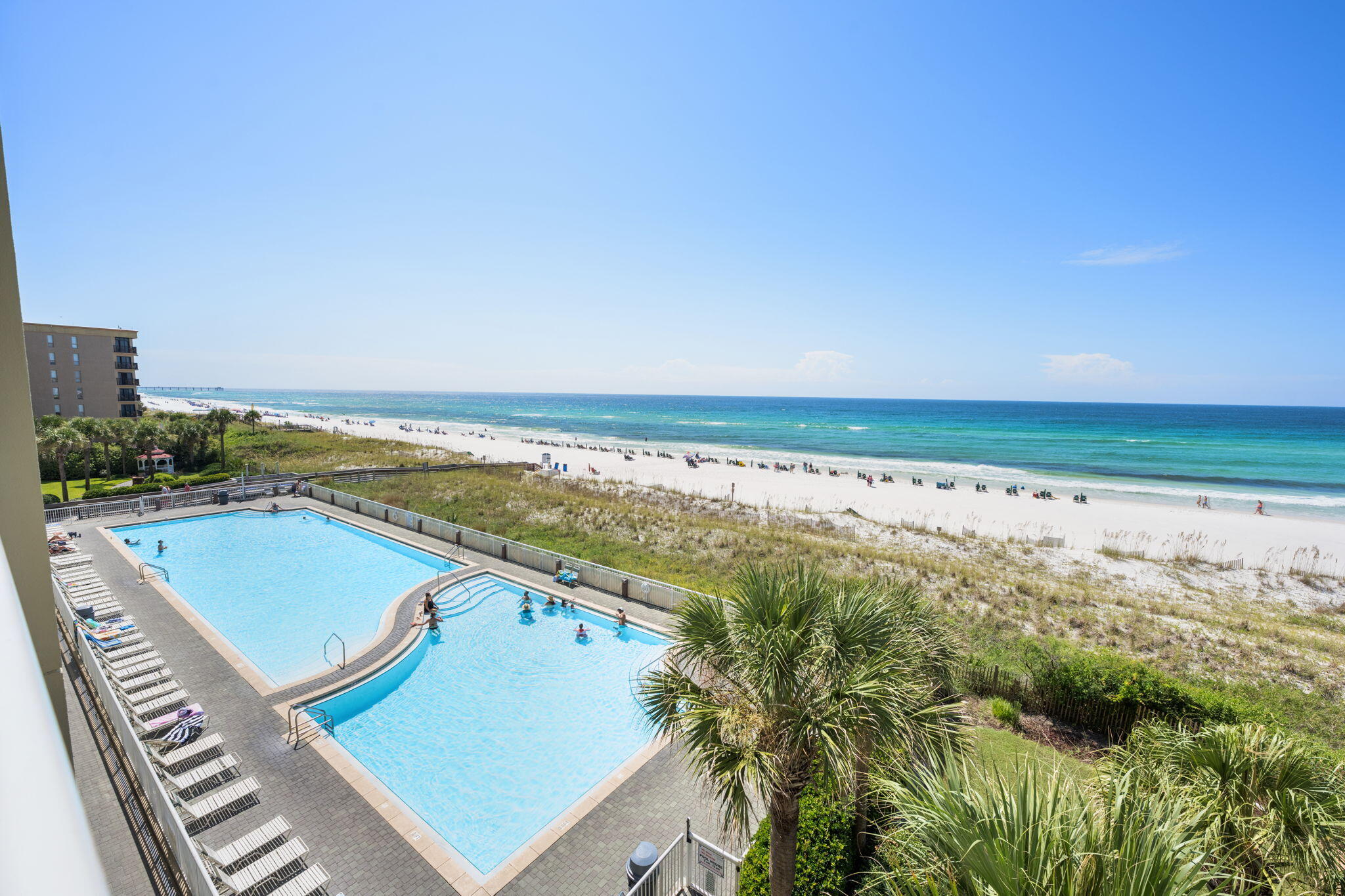 a view of an ocean and beach