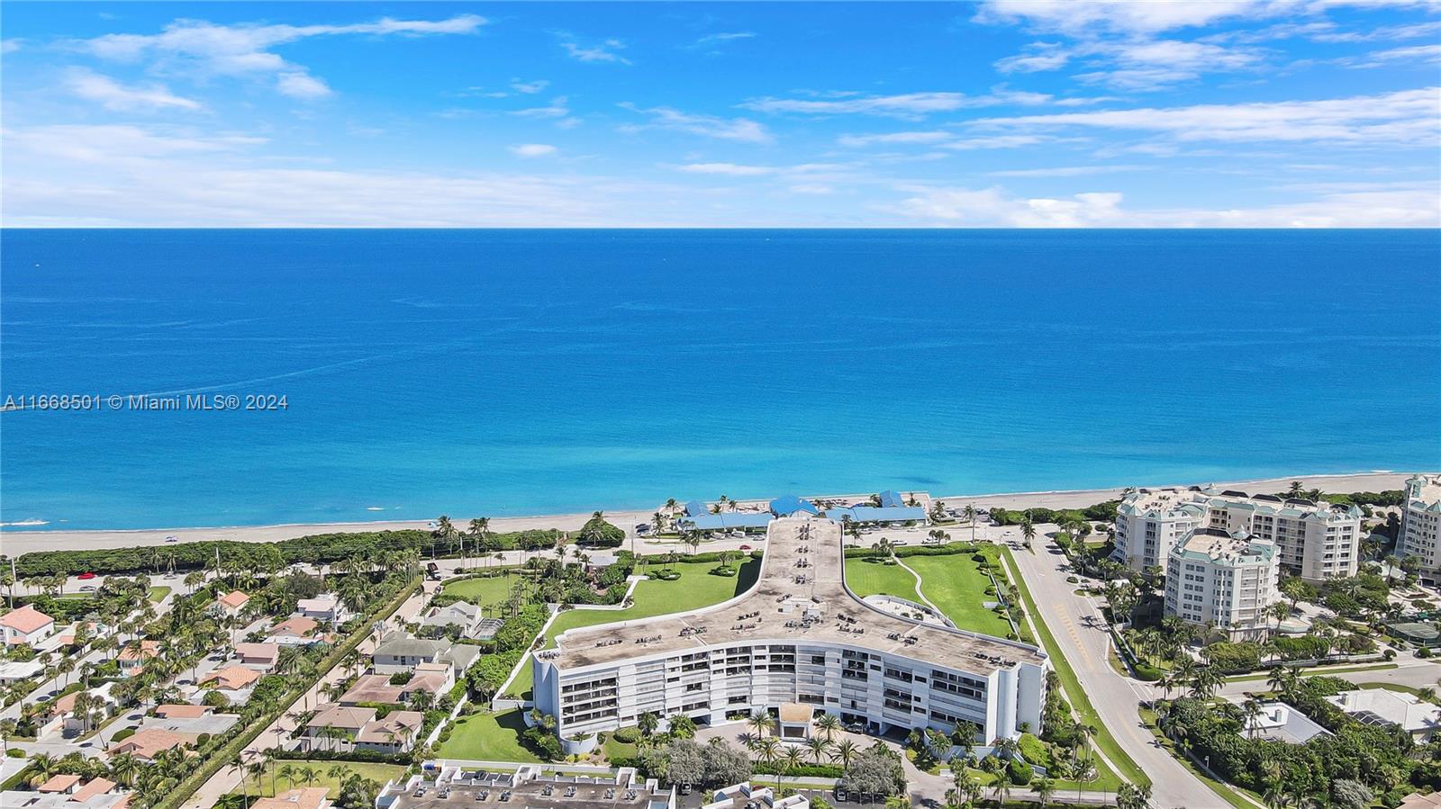 view of a city with an ocean