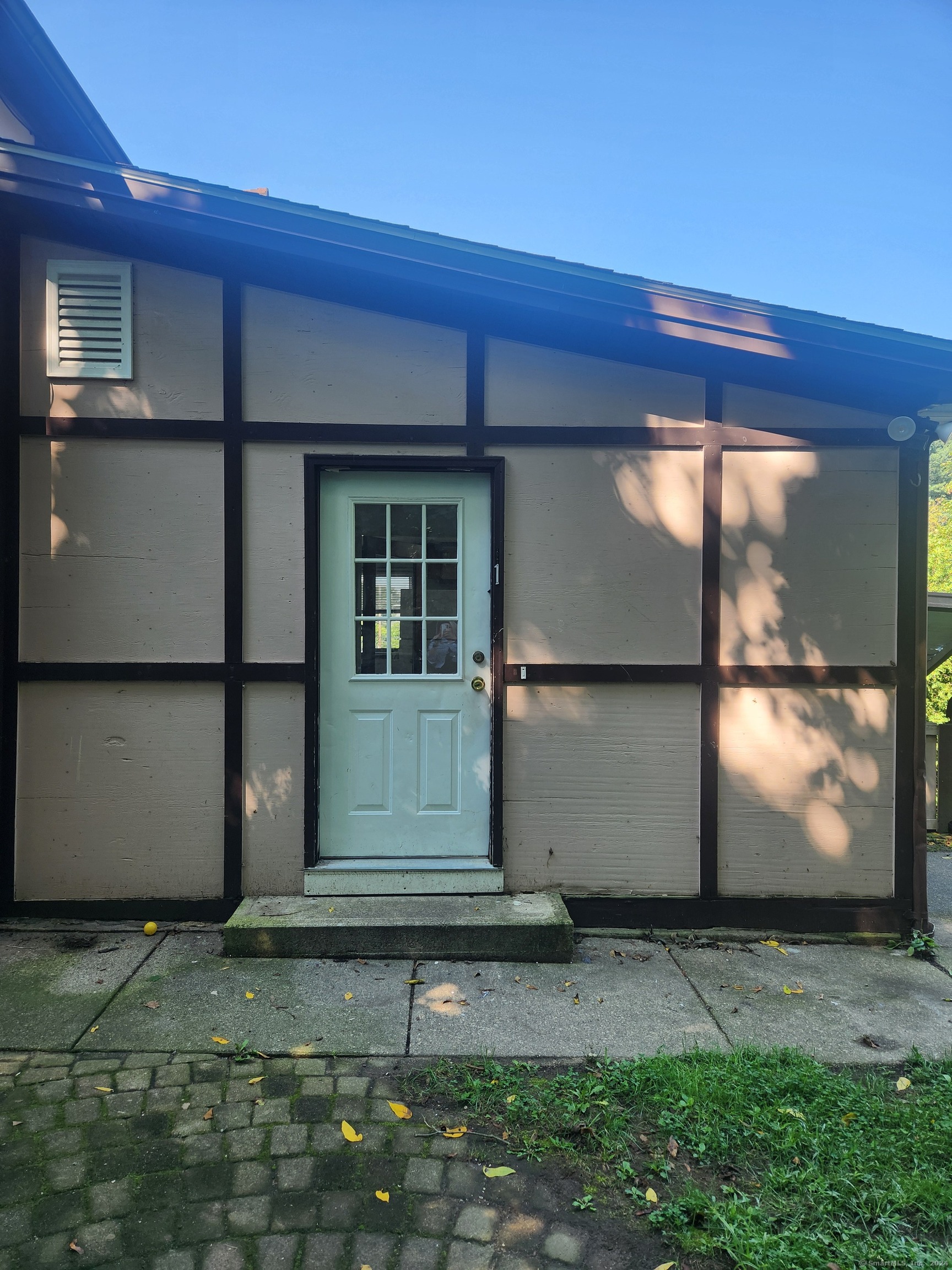 a view of a door of the house