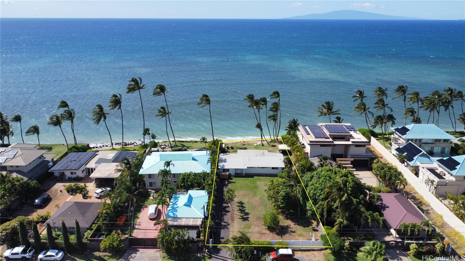 an aerial view of multiple house