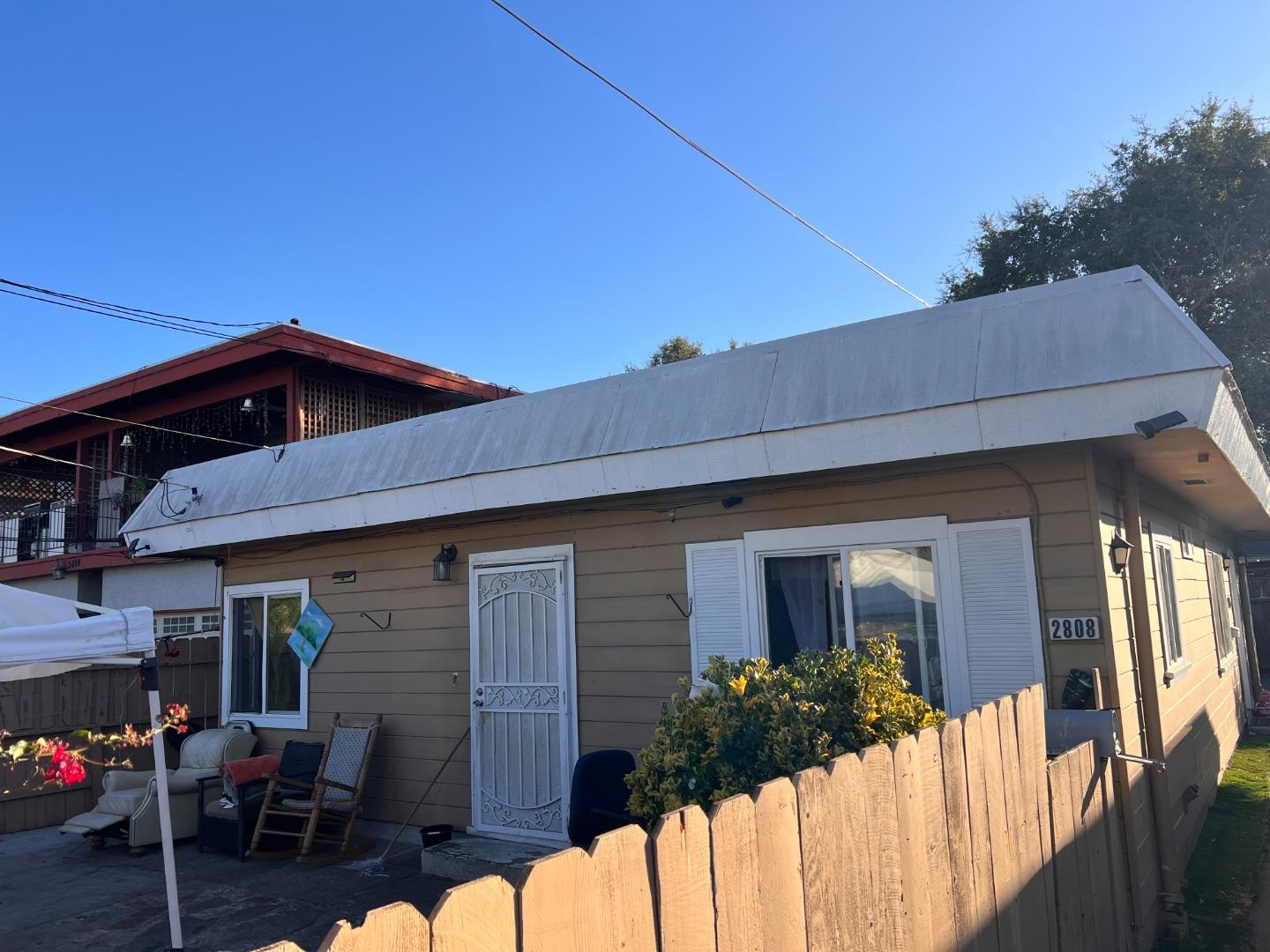 a view of a house with a patio