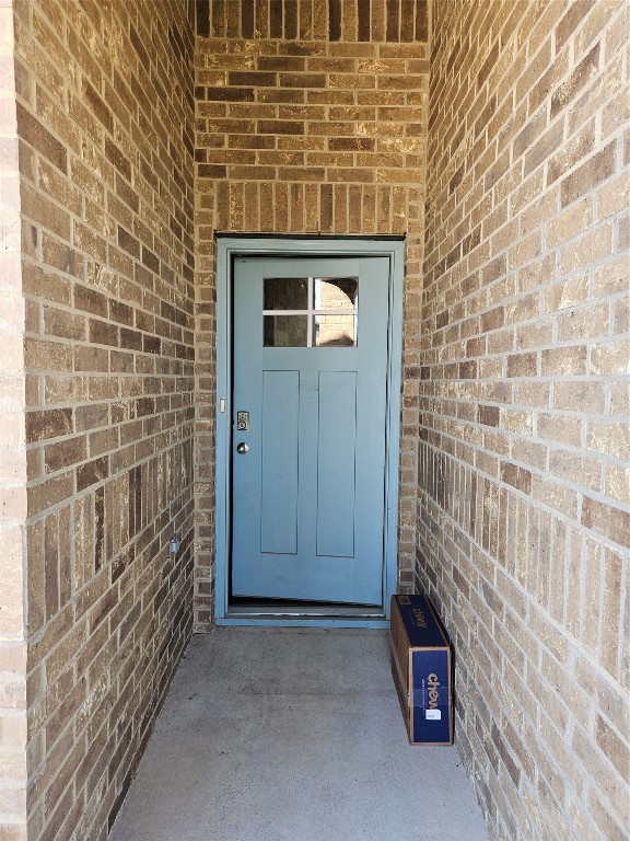 a view of front door of house