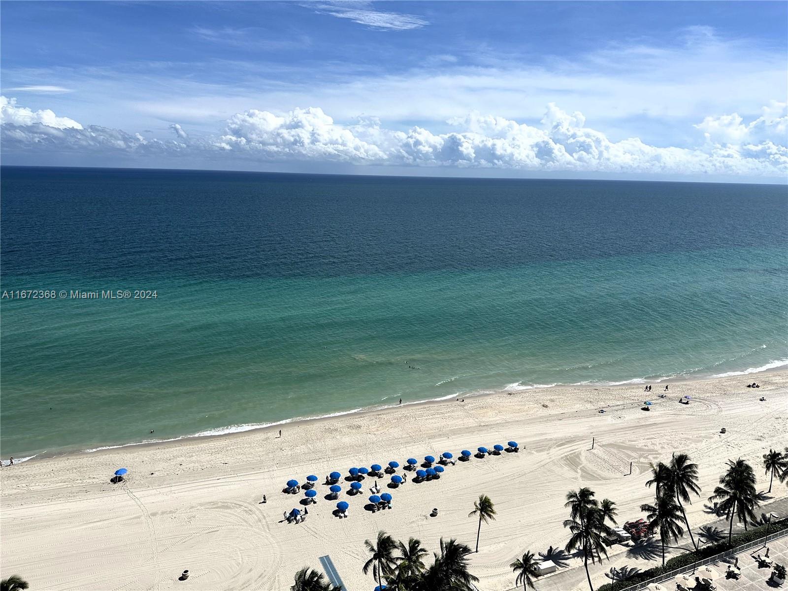 a view of beach and ocean