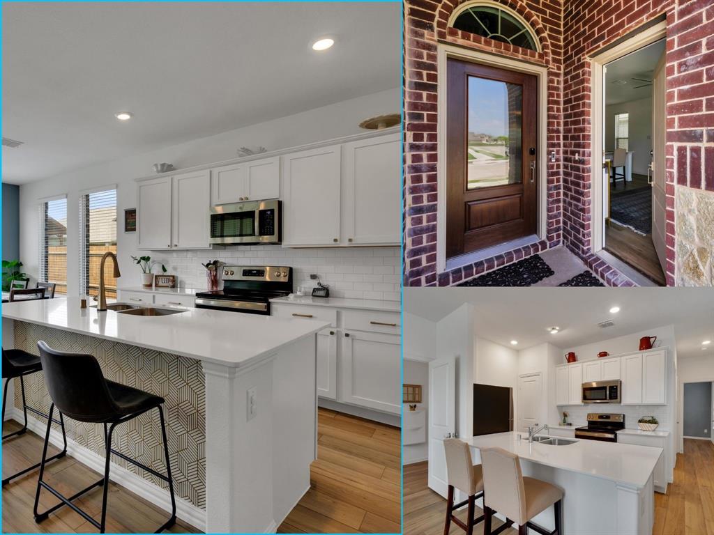 a kitchen with cabinets a sink and appliances