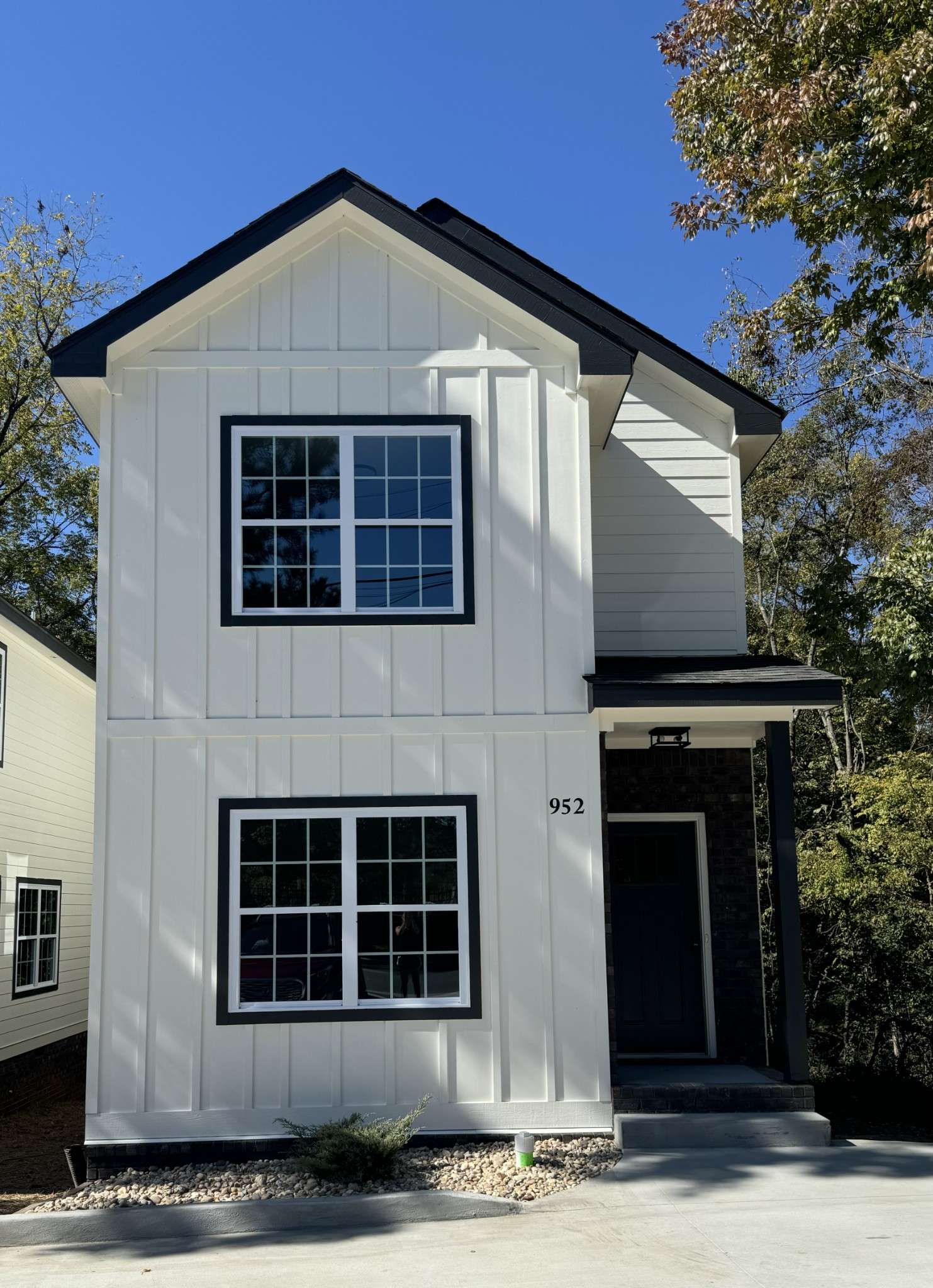 a front view of a house