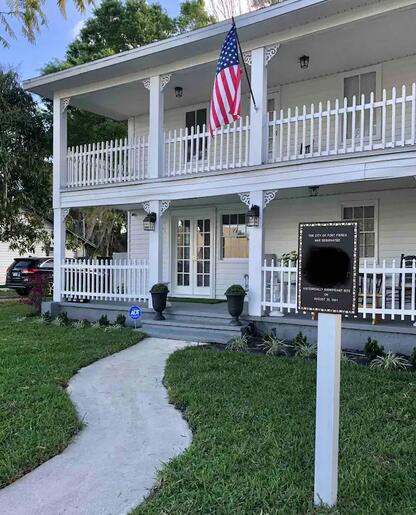 a front view of a house having yard