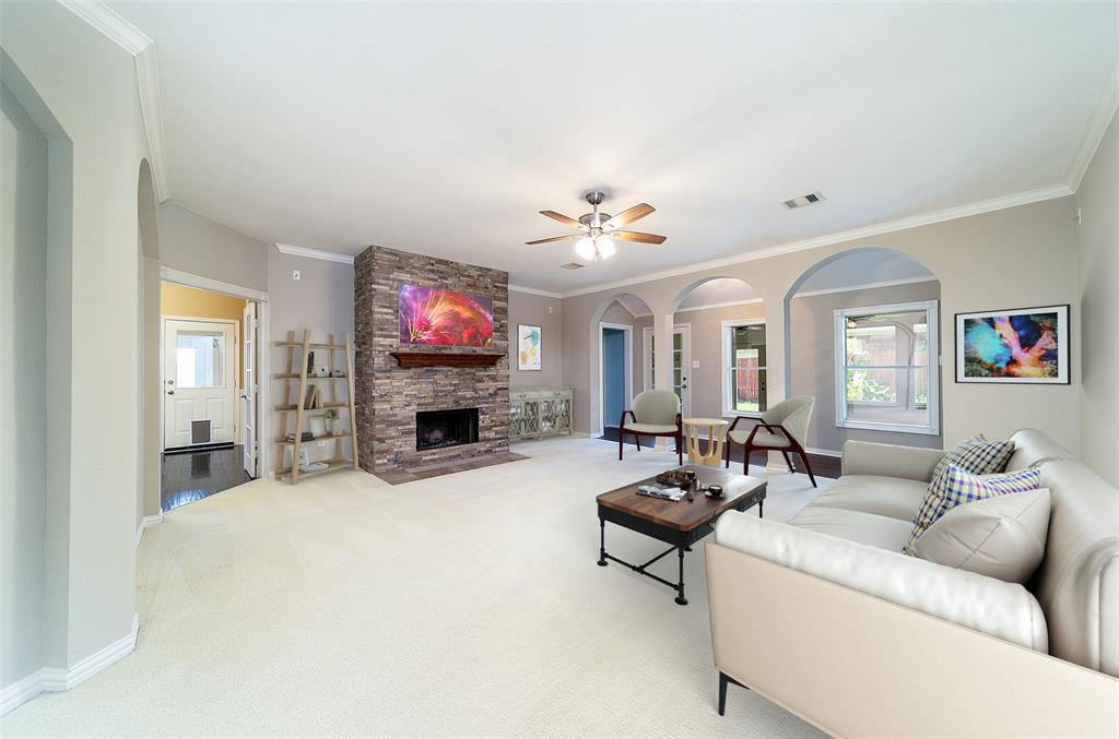 Check out the oversized family room digitially staged.