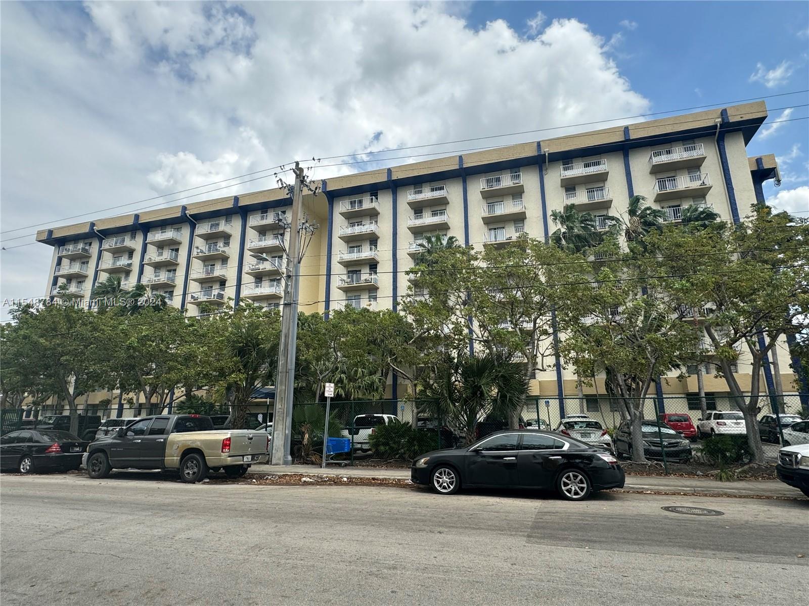 a car parked in front of a building