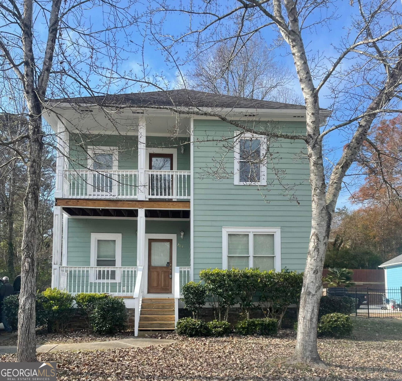 a front view of a house