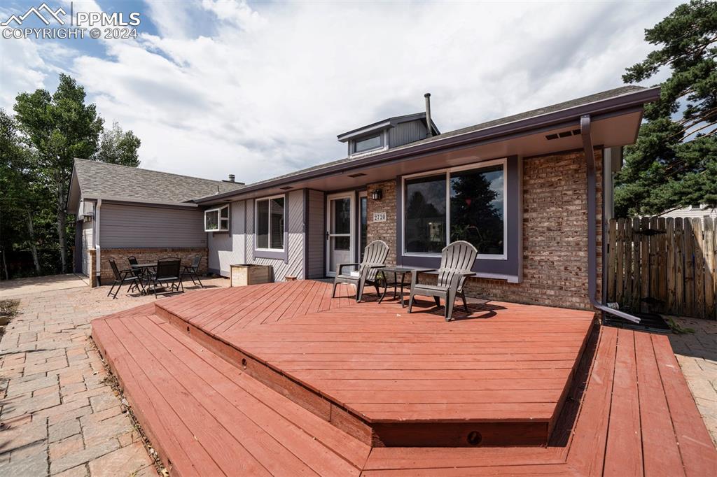 View of wooden deck