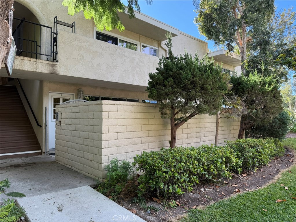 a backyard of a house