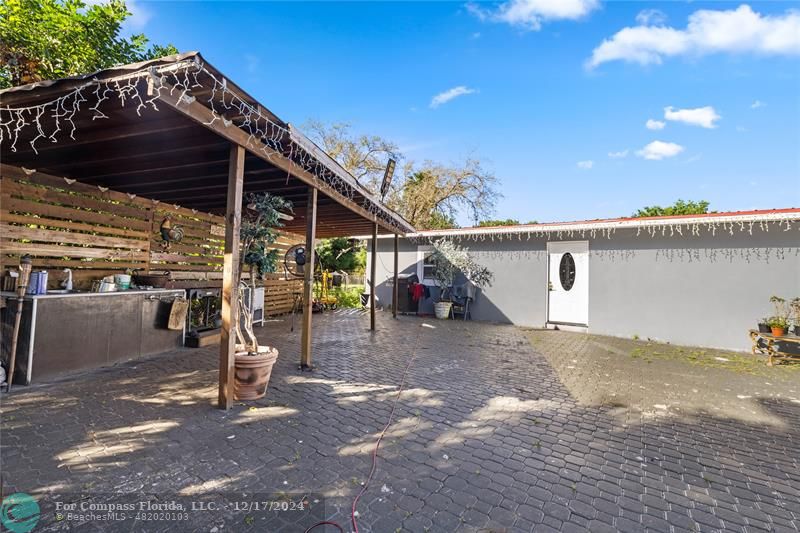 a view of a house with a patio