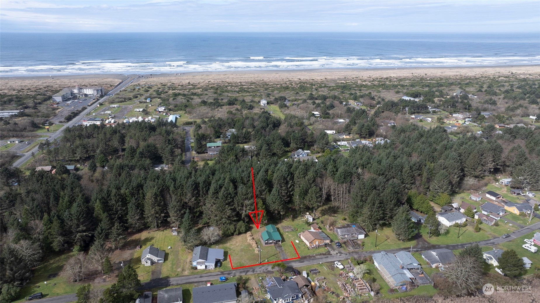 a view of city and ocean