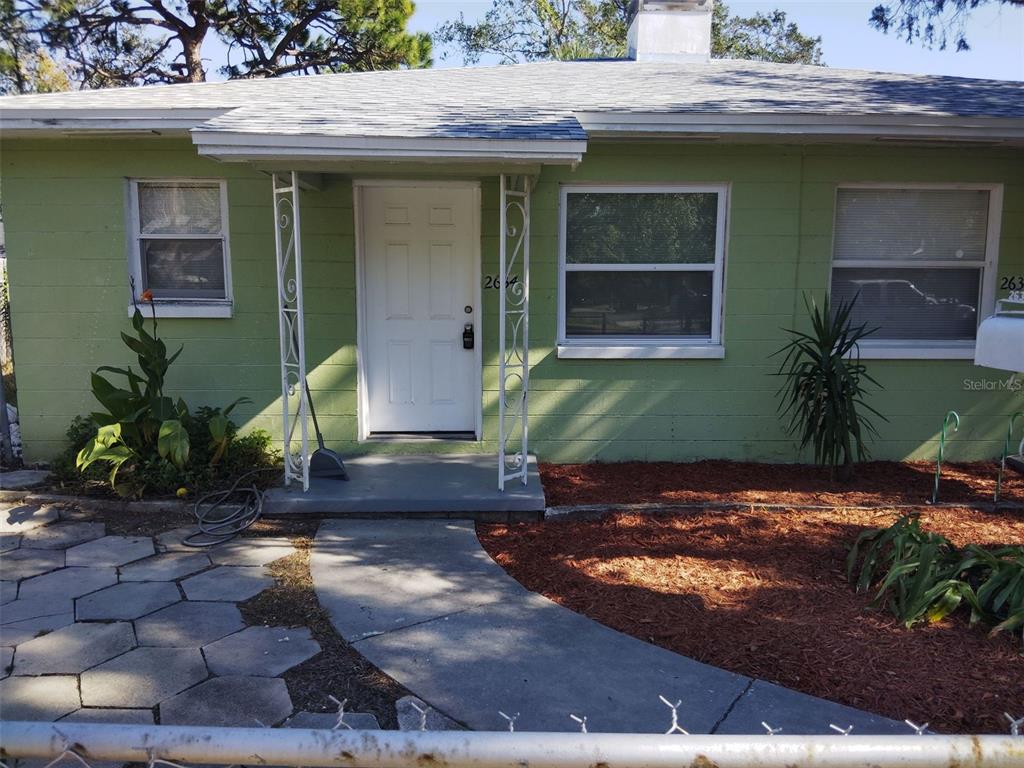 a front view of a house