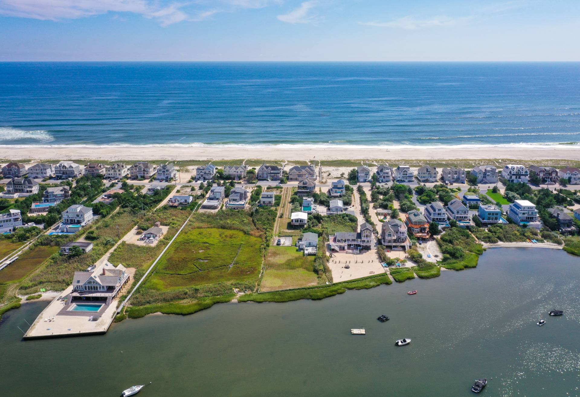 an aerial view of a ocean view