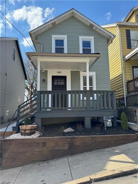 a front view of a house