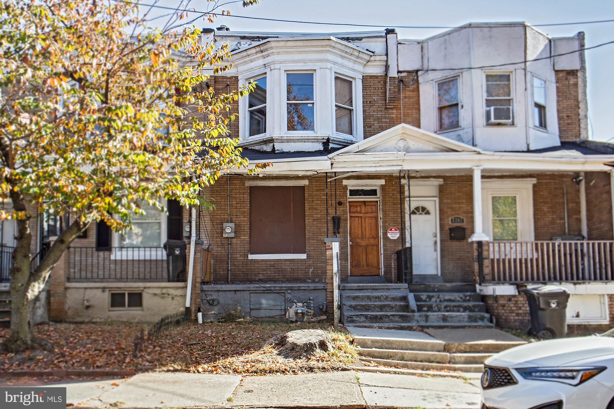 a front view of a house