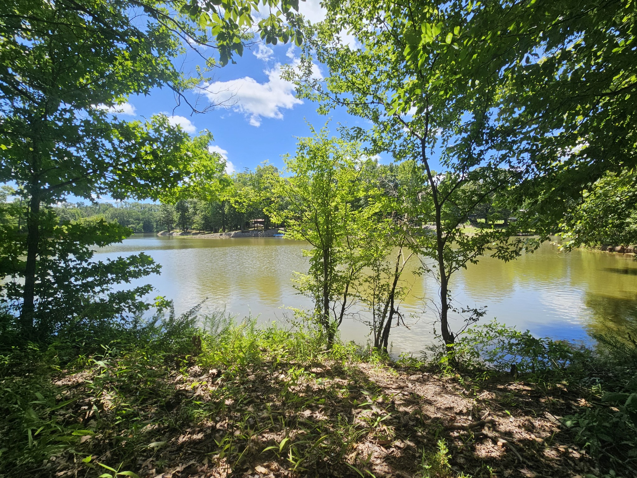 a view of lake from a lake