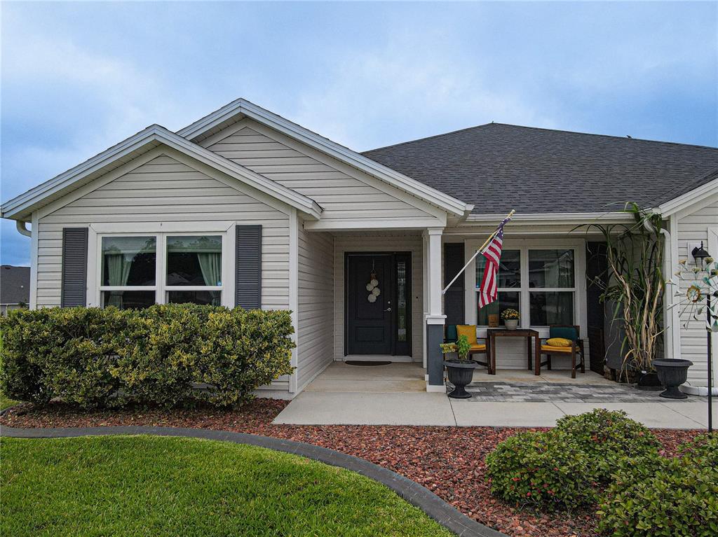 a view of a house with patio