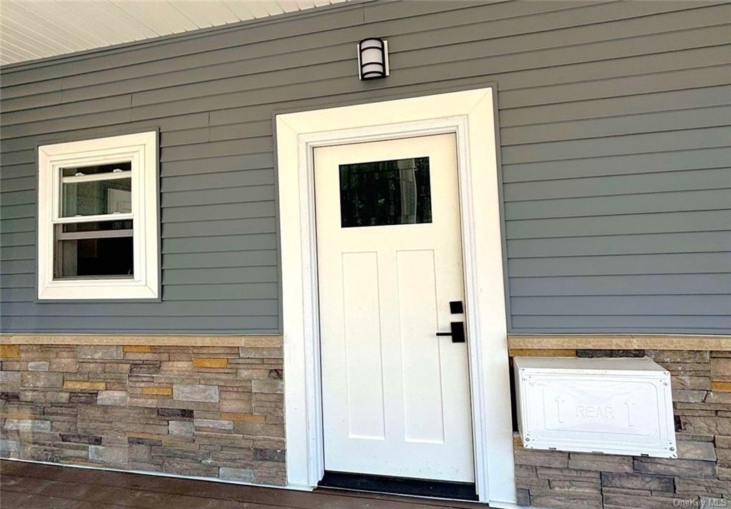 a view of front door of house