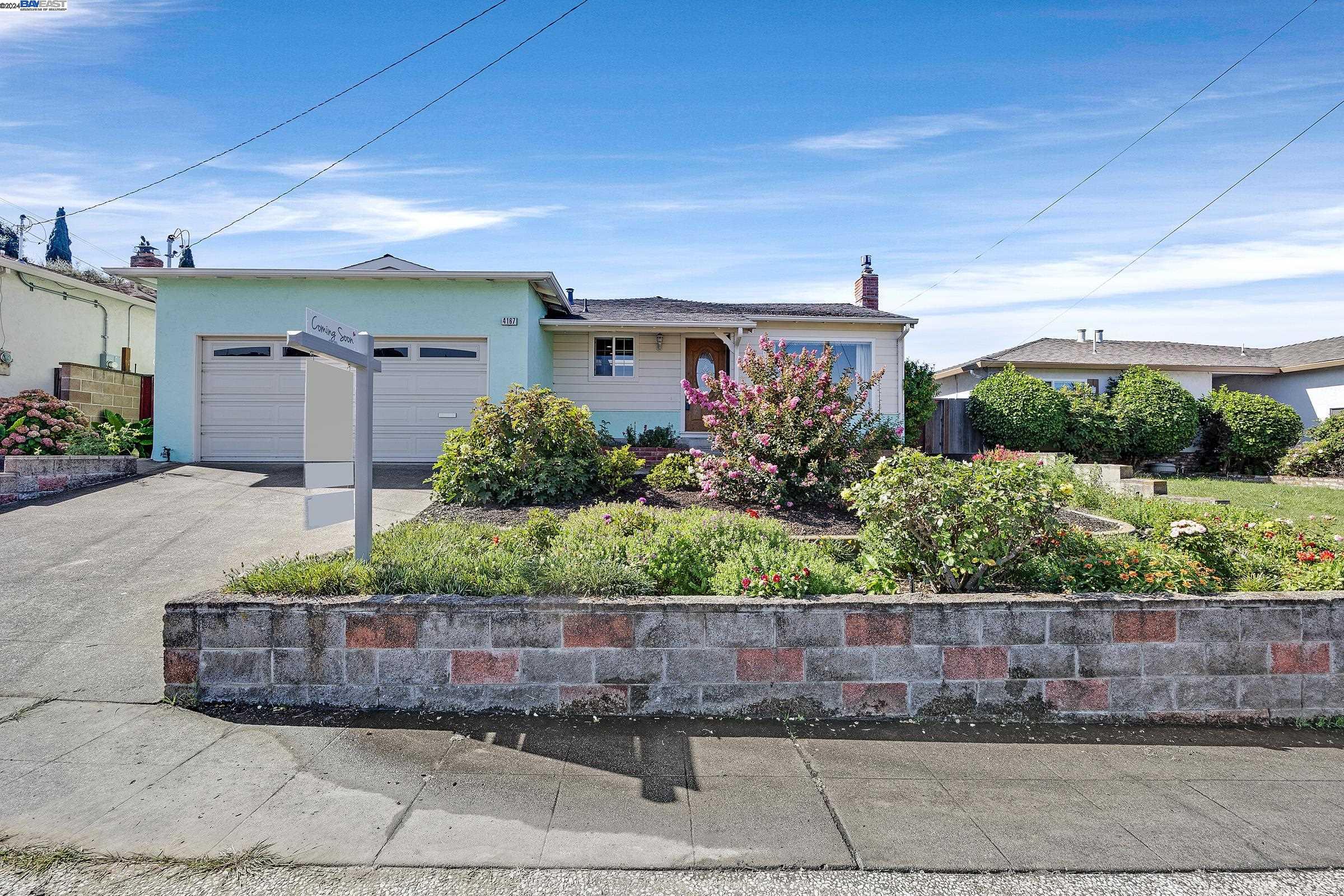 a view of a house with a garden