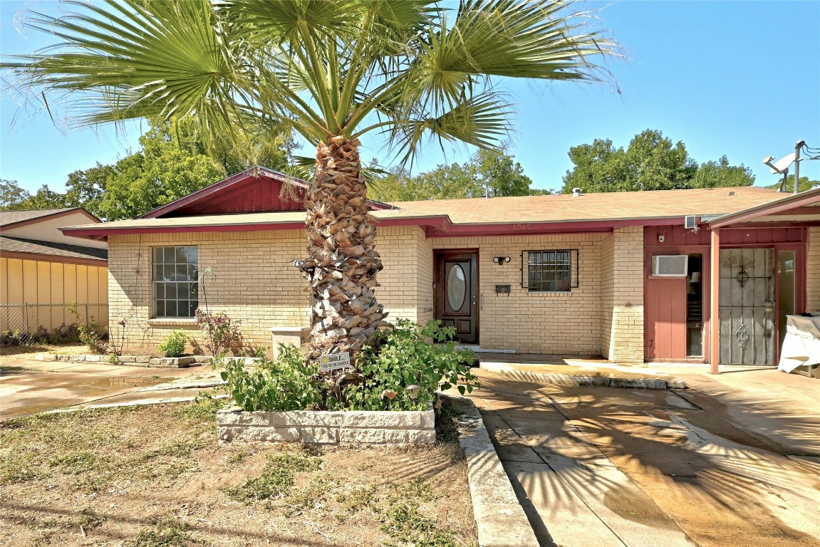 a view of a house with a patio