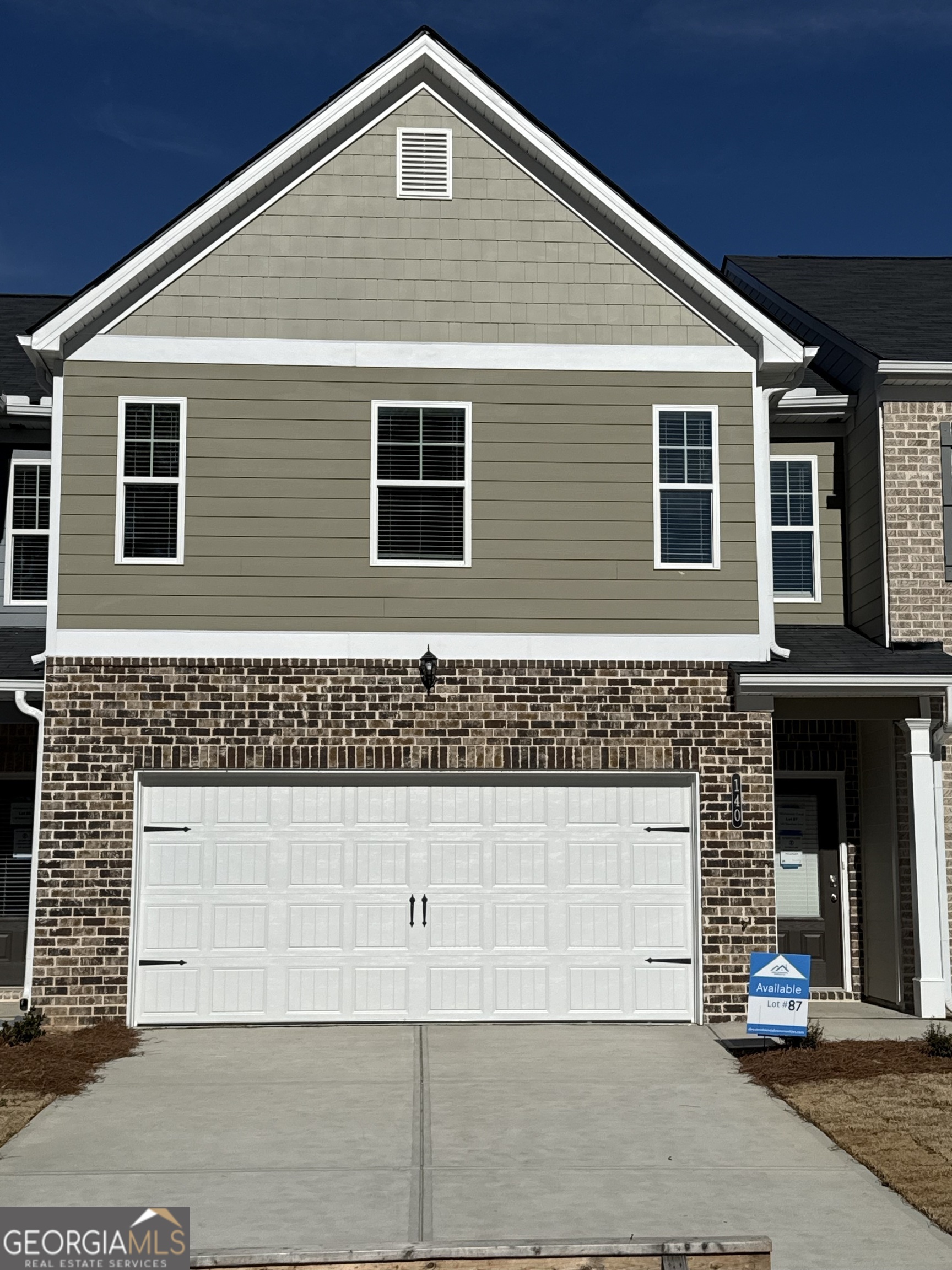 a front view of a house