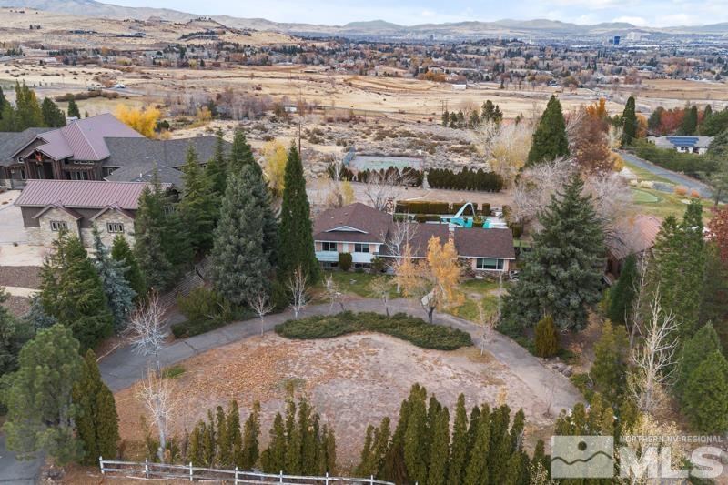 an aerial view of residential building and lake view