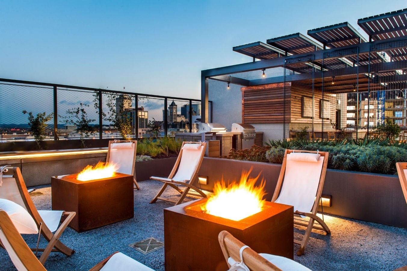 a view of a chairs and table in patio