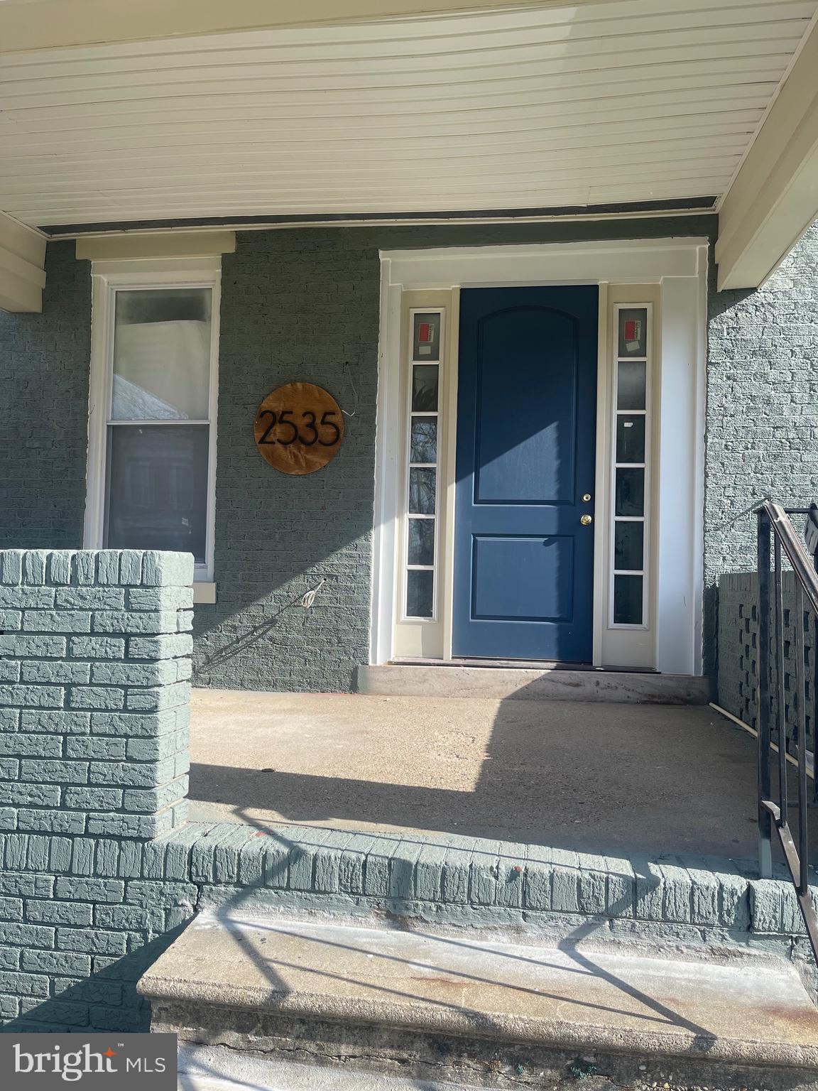 a front view of a house with entryway