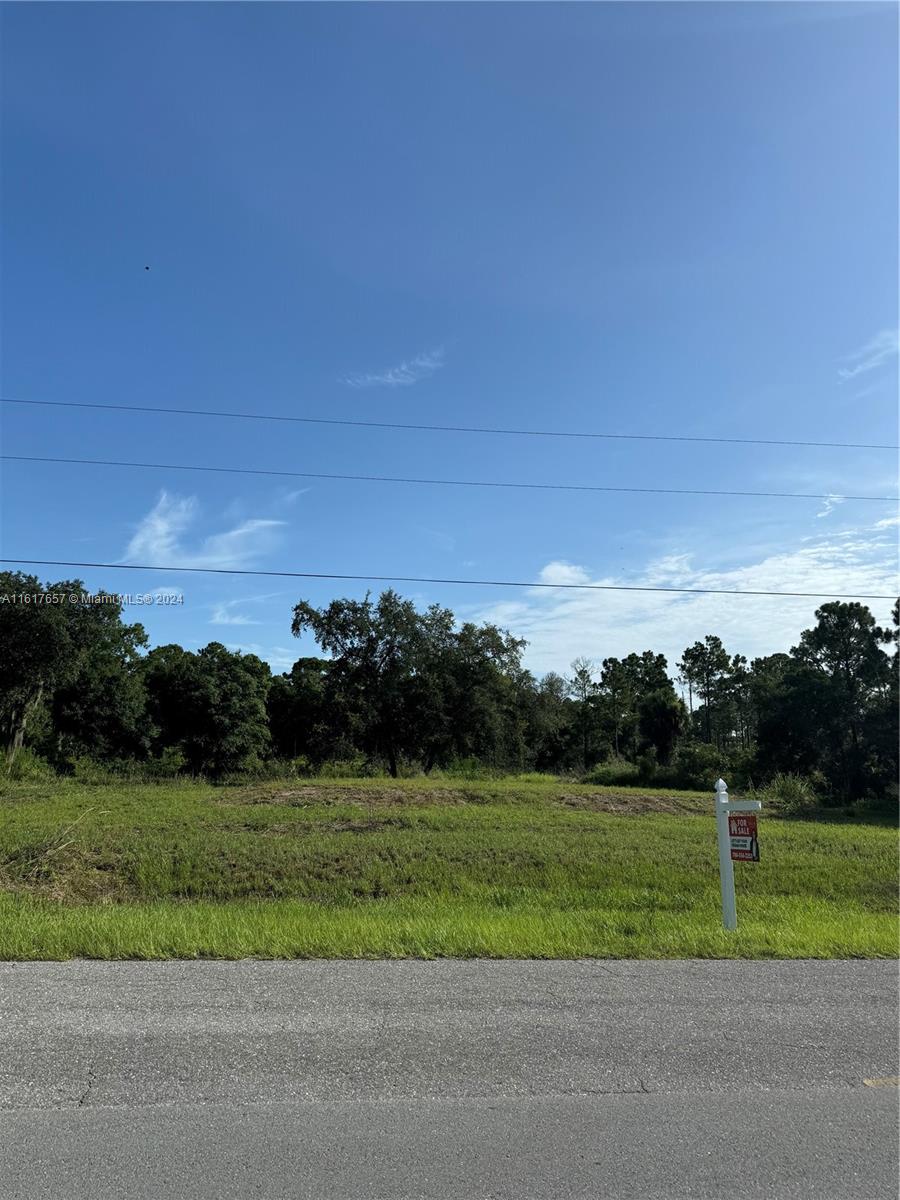 a view of a golf course with a yard