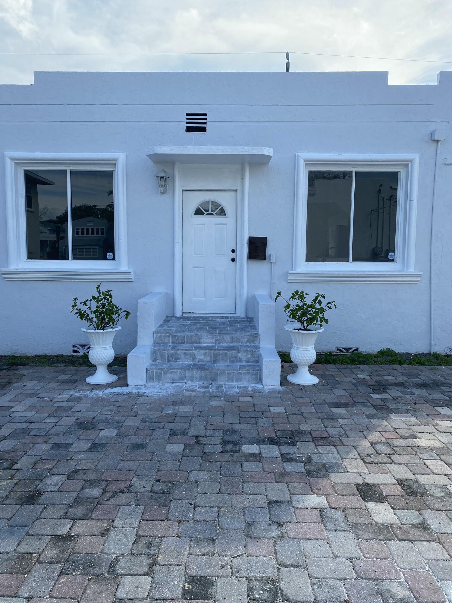 a front view of a house