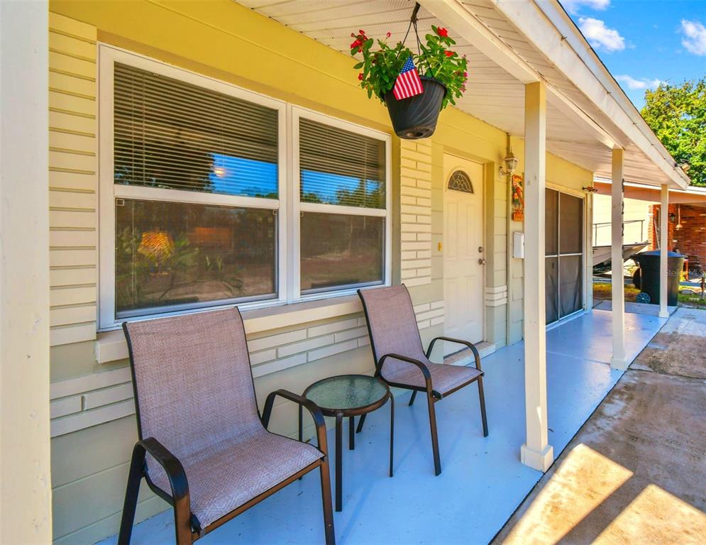 a view of a outdoor seating area