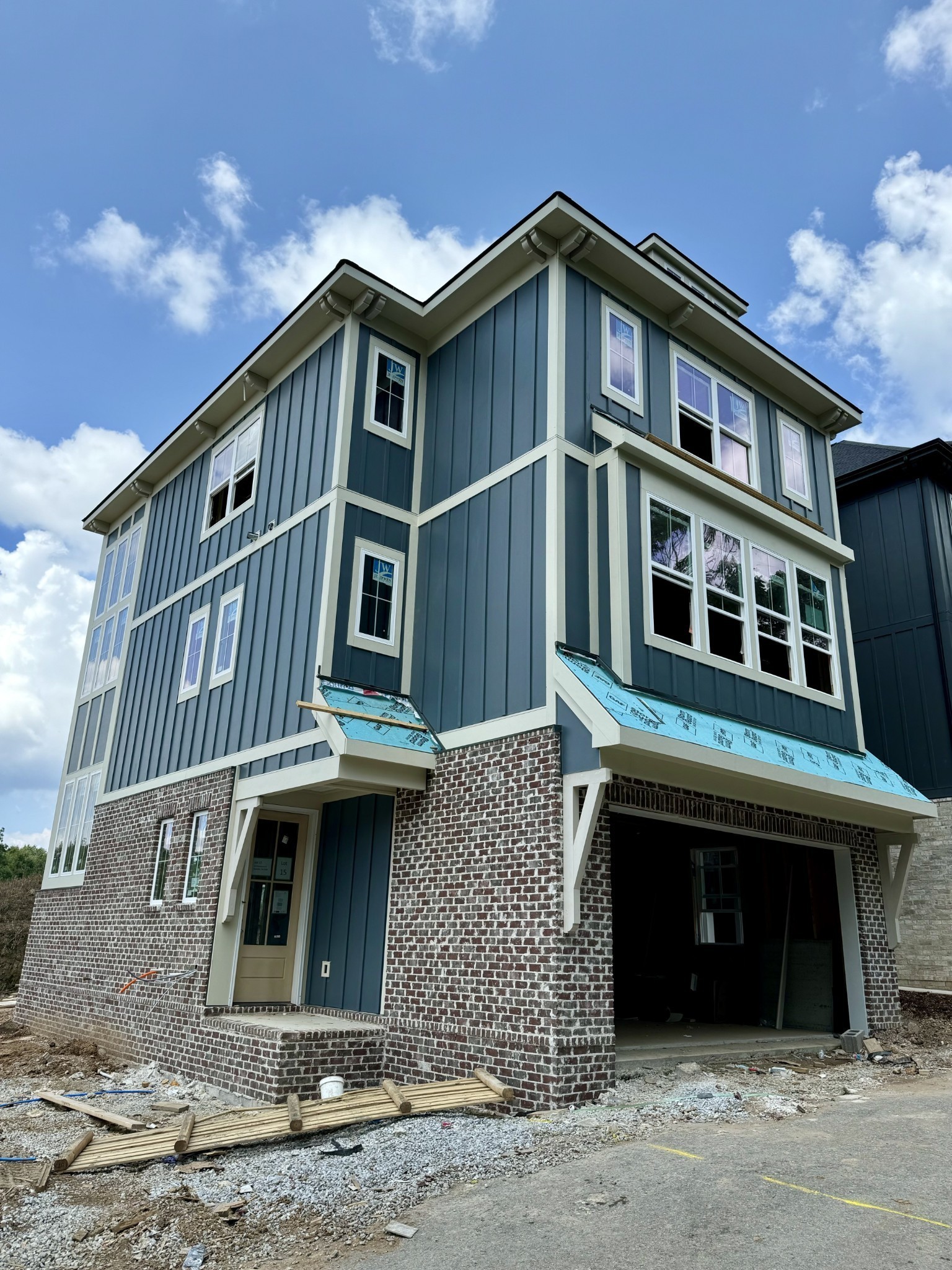 a front view of a house