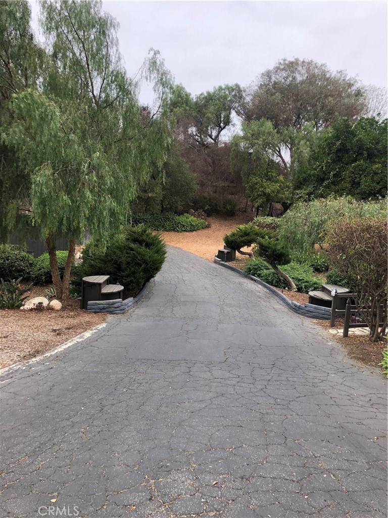 a view of a street with a park