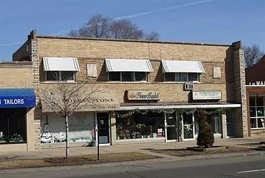 a view of a building with street