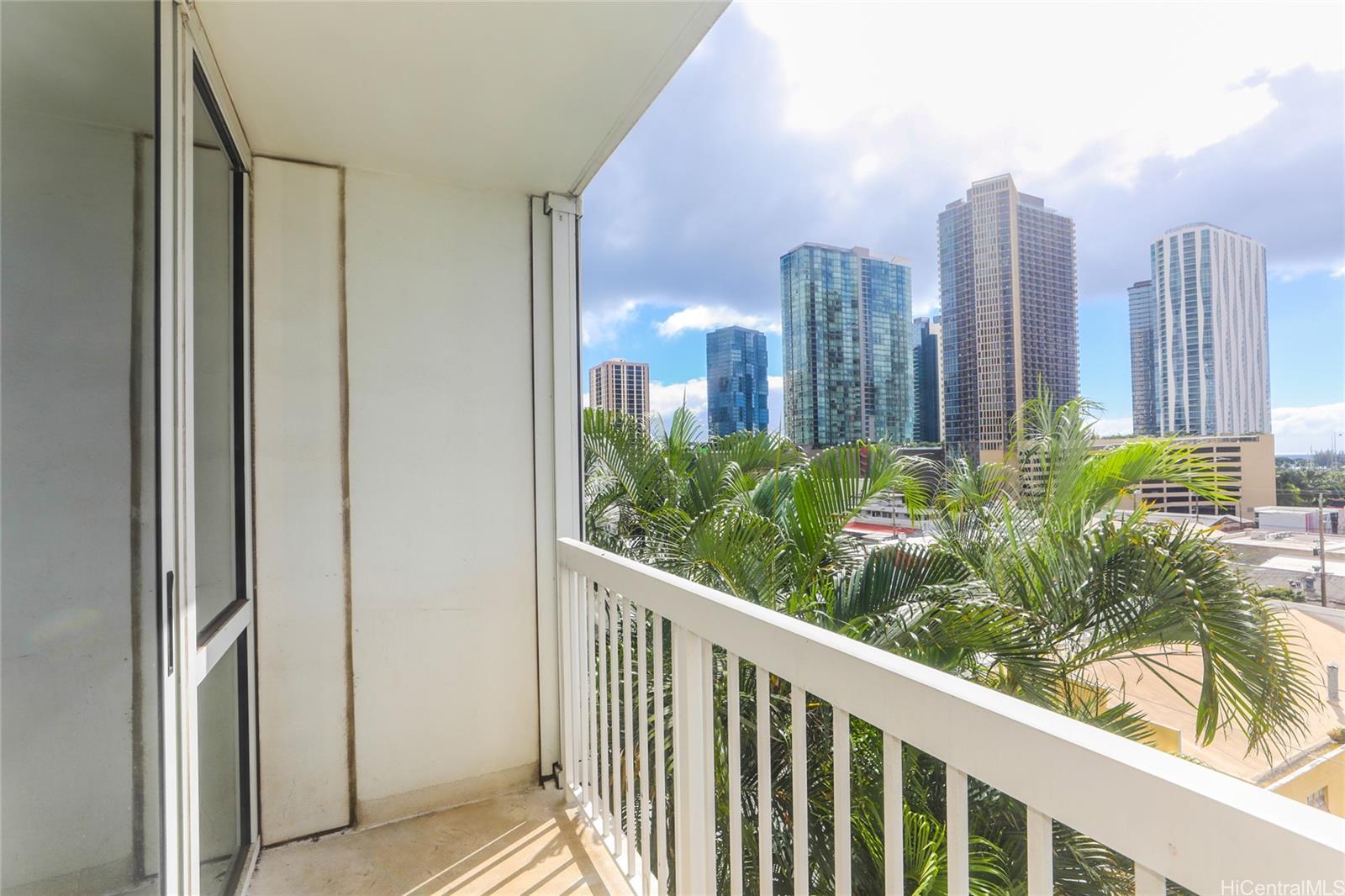 a view of a balcony with outdoor space