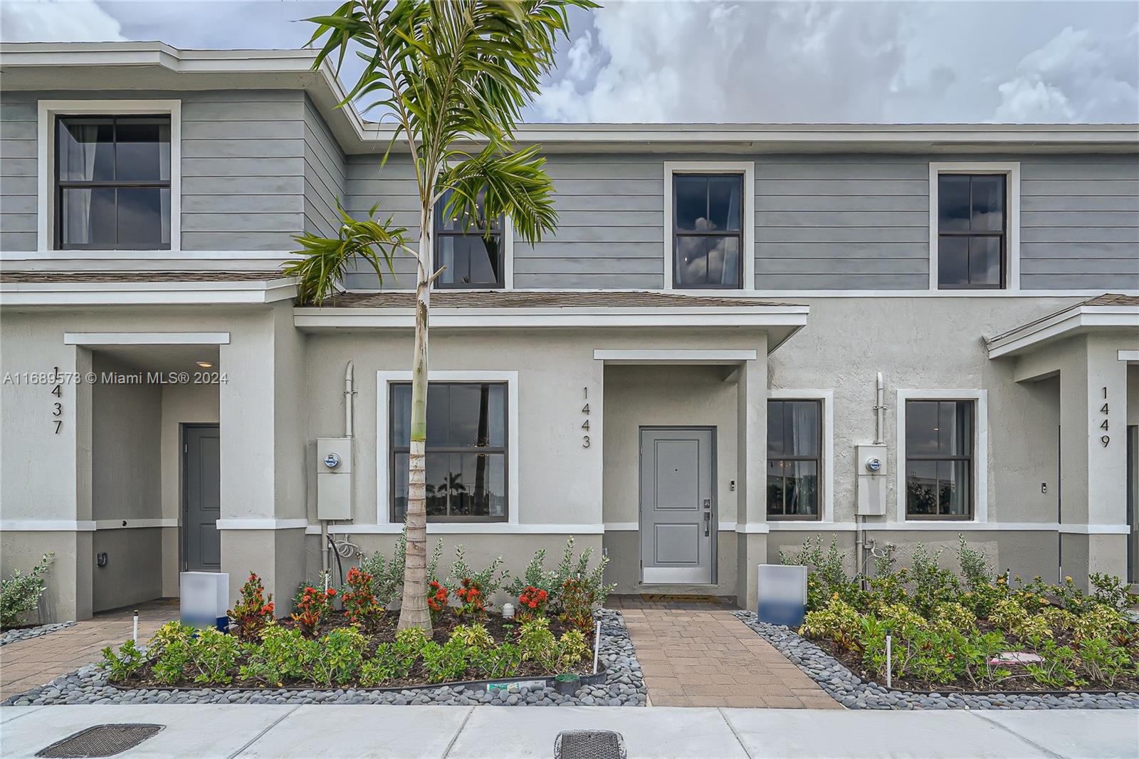 a front view of a house