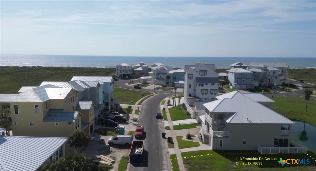 an aerial view of multiple house