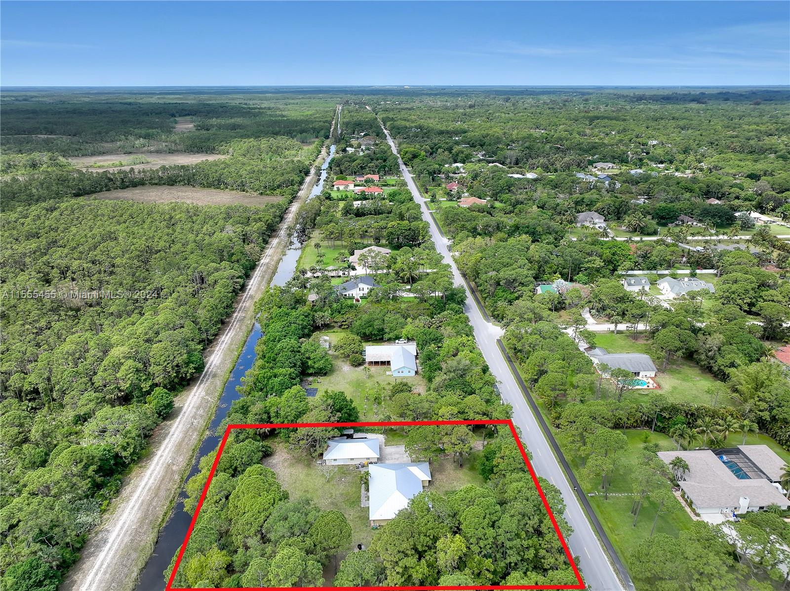 Aerial of Property looking West