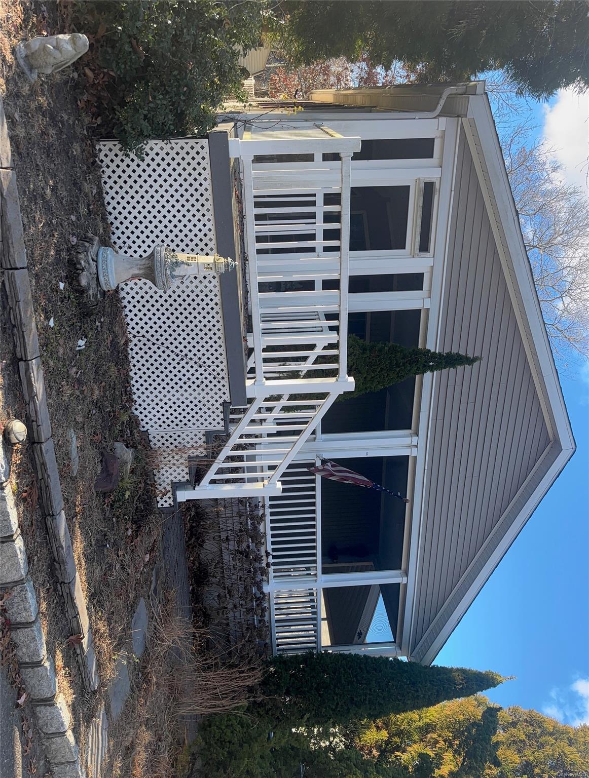 View of front of home featuring a porch